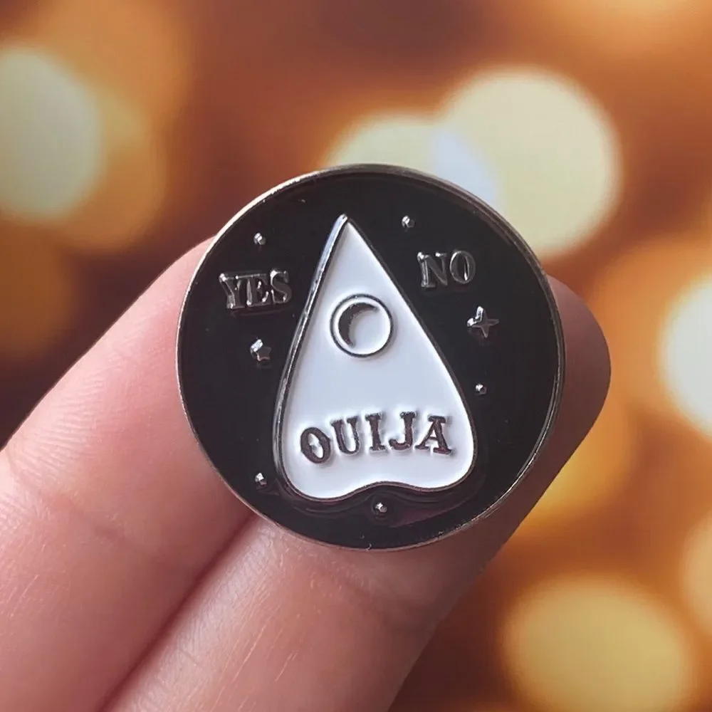 Ouija Board Round Enamel Pin/ Brooch Lapel